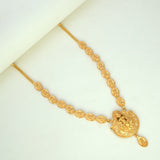 एथनिक मैट गोल्ड फोमिंग लक्ष्मी मंदिर हार