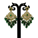 Fashion-Drop-Dark-Green-Beaded-Earrings