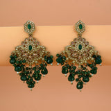 Fashion-Drop-Dark-Green-Beaded-Earrings
