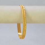 Lightweight Gold Plated Indian Bangles for Women on display, showcasing a classic design with a simple diamond cut.