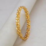 Elegant Gold Foamed Designer Spiral Bangles