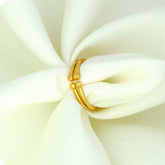 Simple Gold Plated Adjustable Double Band Ring