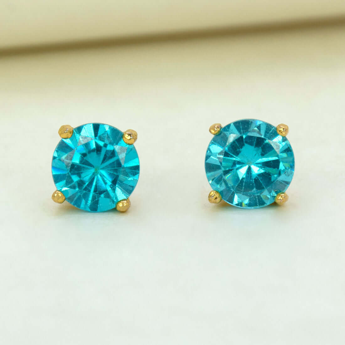 Gold-Plated-Large-Blue-Stone-Stud-Earrings