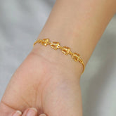 Gold Plated Box Chain Butterfly Charm Bracelet