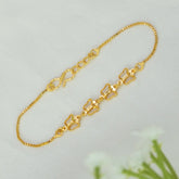 Gold Plated Box Chain Butterfly Charm Bracelet