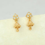 Gold-Plated-CZ-Small-Jhumka-Drop-Stud-Earrings