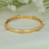 Cute Gold Plated Stone Baby Bangle