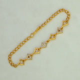 Gold Plated CZ Triangle Bracelet