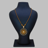 Victorian Antique Gold Dandelion Pendant Necklace