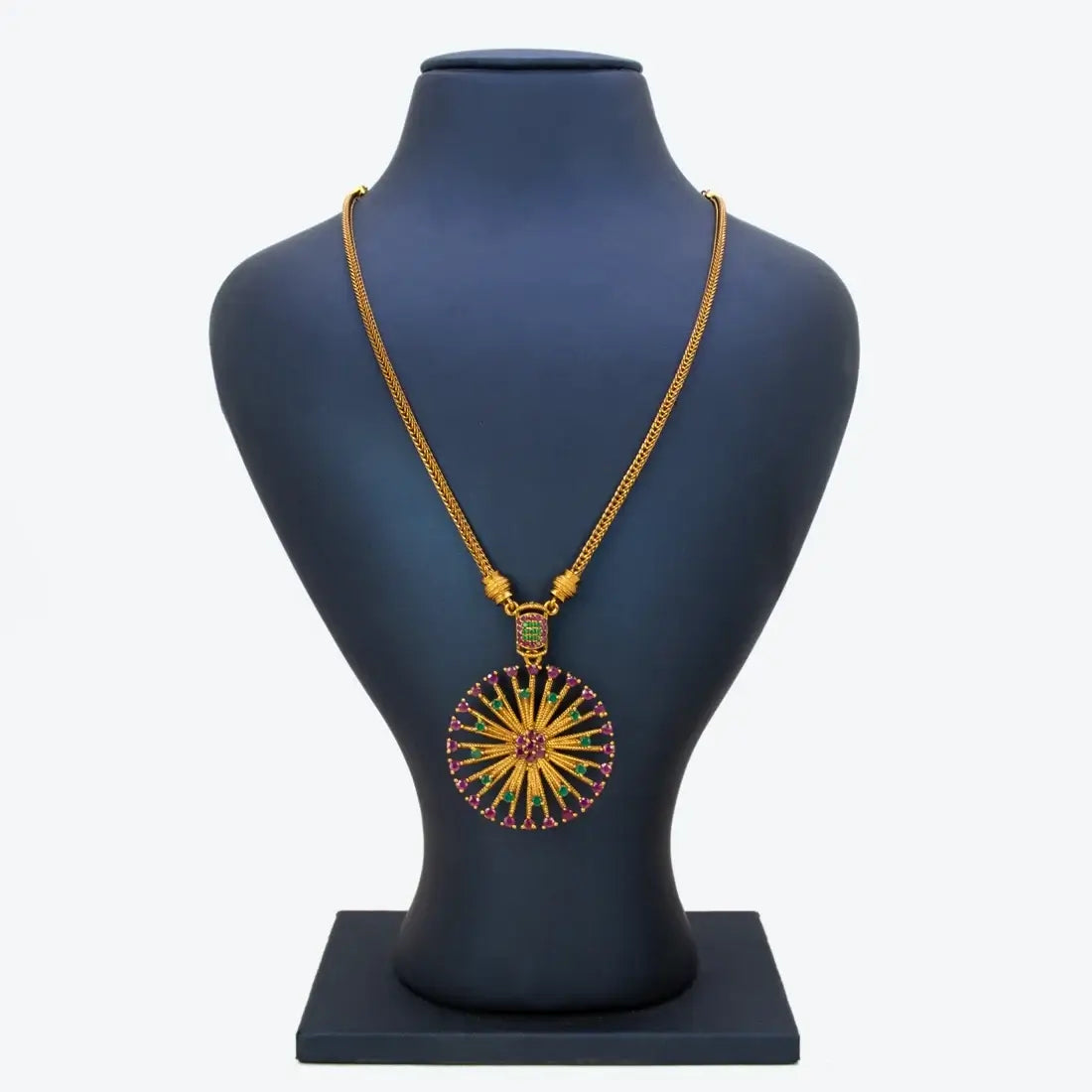 Victorian Antique Gold Dandelion Pendant Necklace