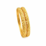 Gold Plated Traditional Floral Design Bangles