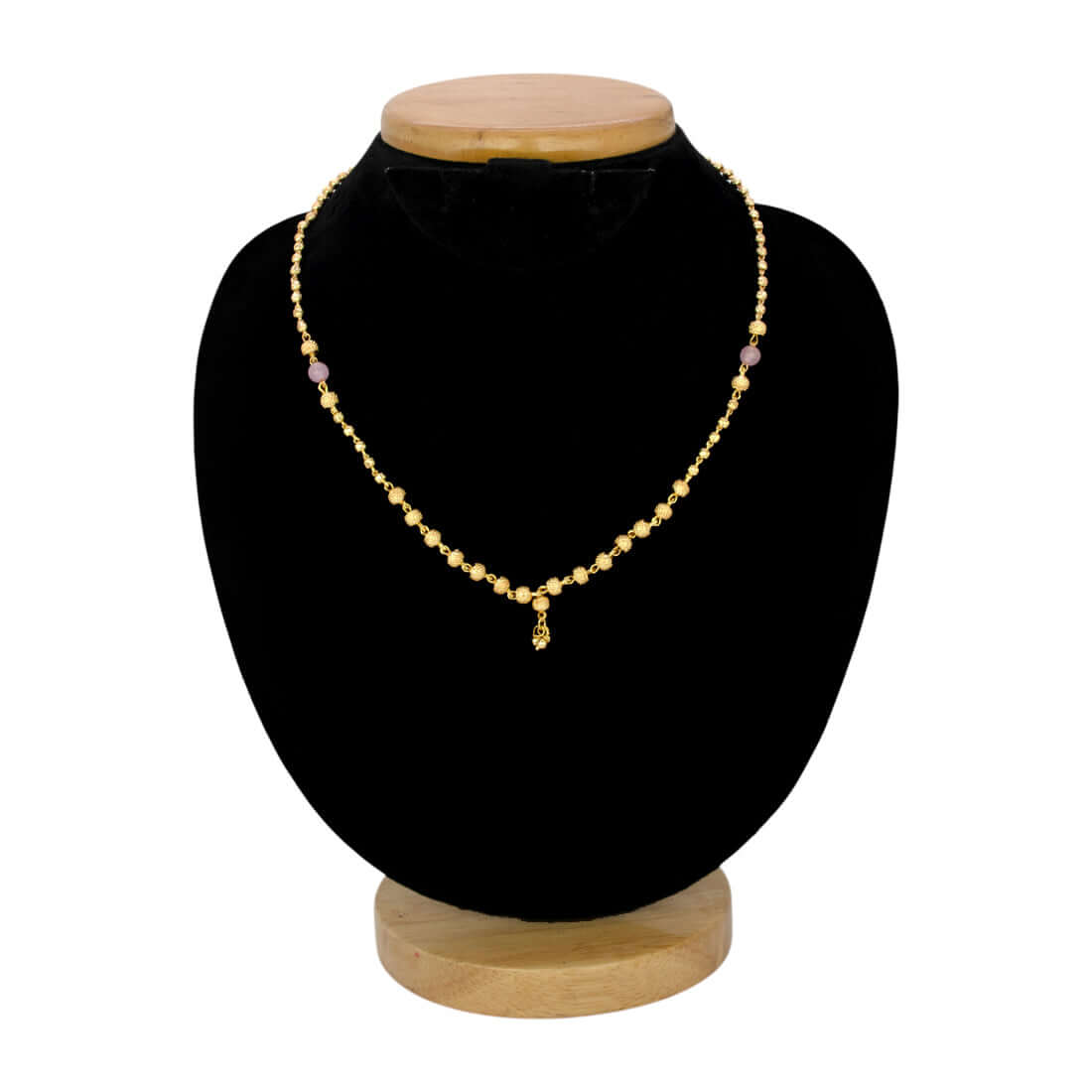 Gold Plated Designer Beads Chain Necklace