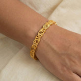 Gold Plated Designer Filigree Bangle for Women
