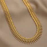 Gold Plated Designer Long Chain With White Stone