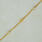 Gold-Plated Dual Tone Bead Chain Bracelet