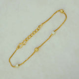 Gold-Plated Dual Tone Bead Chain Bracelet