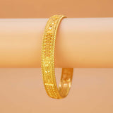 Gold Plated Floral Mesh Design Bangle