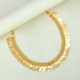 Classic South Indian Gold Plated Head Kasu Necklace