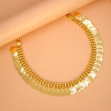 Classic South Indian Gold Plated Head Kasu Necklace