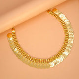 Classic South Indian Gold Plated Head Kasu Necklace