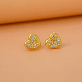 Gold-Plated-Heart-Shaped-Stone-Stud-Earrings