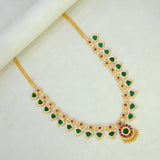 Gold-Plated-Traditional-Indian-Green-Palakka-Necklace