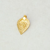 Gold-Plated-Leaf-Design-Divine-Om-Pendant