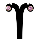 Gold-Plated-Pink-Stone-Stud-Earrings