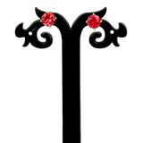 Gold-Plated-Ruby-Stone-Stud-Earrings