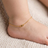 Gold-Plated Simple Snake Chain Kids Anklet