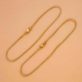 Gold-Plated Simple Snake Chain Kids Anklet
