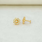 Gold-Plated-Sparkle-CZ-Blossom-Ear-Studs