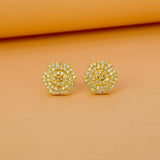 Gold-Plated-Sparkle-CZ-Blossom-Ear-Studs