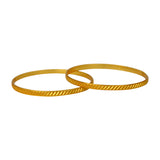 Stylish Matte Gold Plated Textured Designer Bangles