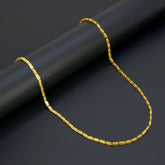 Gold-Plated-Textured-Link-Chain-Necklace