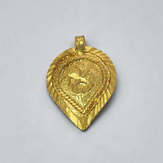 Gold Plated Traditional Crescent Thali Pendant