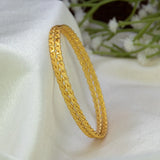 Gold Plated Flat Twisted Design Bangles