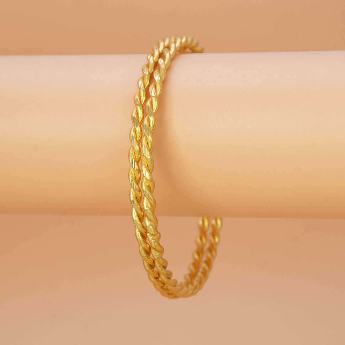 Gold Plated Twisted Coir Bangles