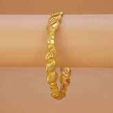 Gold Plated Twisted Vine Design Bangle for Women