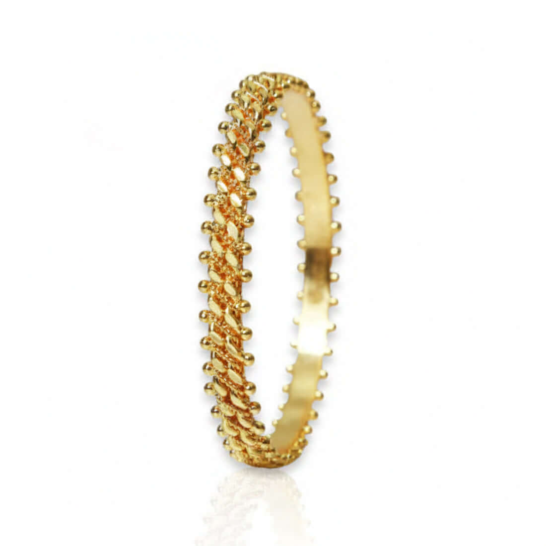 Gold Plated Two Line Designer Bangles showcasing intricate design perfect for daily wear bangles.