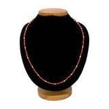 Gold-Plated Red Crystal Beaded Chain