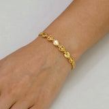 Gold Plated Triple Ball Heart Kilukkam Bracelet