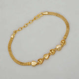 Gold Plated Triple Ball Heart Kilukkam Bracelet