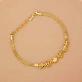 Gold Plated Triple Ball Heart Kilukkam Bracelet
