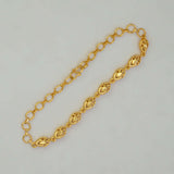 Gold-Plated Foamed Link Bracelet