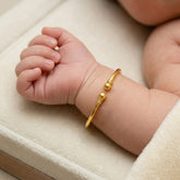 Gold Plated Plain Open Baby Kada Bangles