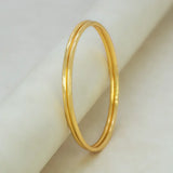 Gold Plated Simple Thin Daily Wear Plain Bangles