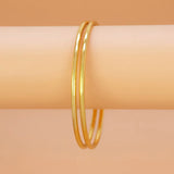 Gold Plated Simple Thin Daily Wear Plain Bangles