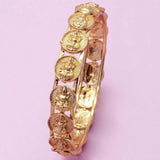 Gold Plated Matte Lakshmi Bangles