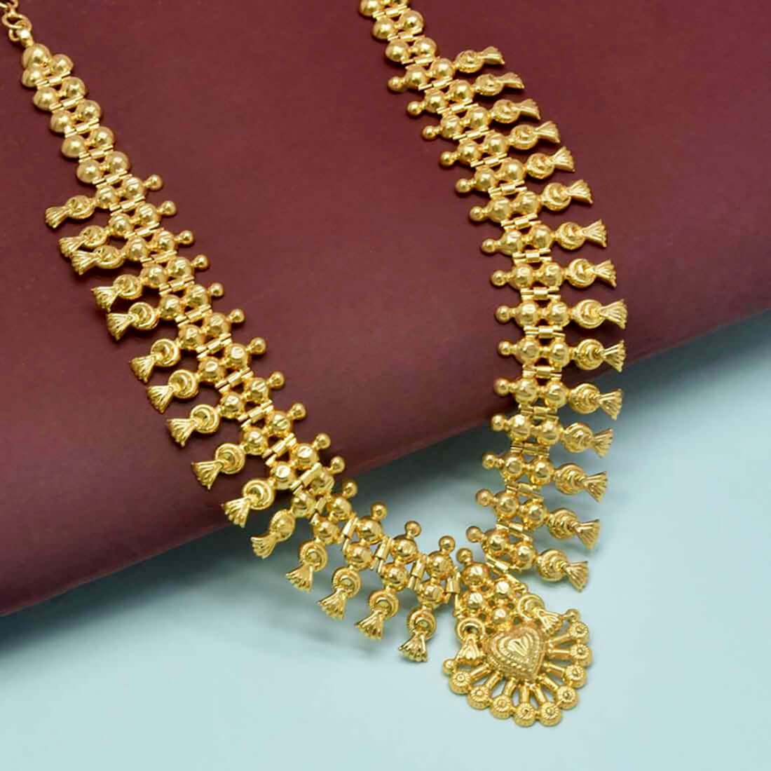 Gold plated south indian traditional designer necklace